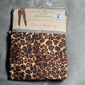 Bobbie Brooks Super Soft Leggings With Leopard Print Size 2X